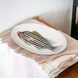 Fantastical Fish Large Oval Serving Bowl - Persora