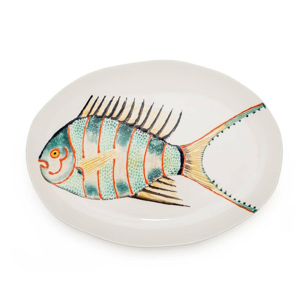 Fantastical Fish Medium Oval Platter | Ceramic - Persora