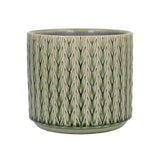 Gisela Graham Green Ceramic Plant Pot | 14cm.