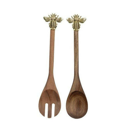 Gold Bee Salad Servers.