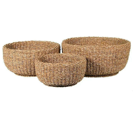 Large Round Woven Basket.
