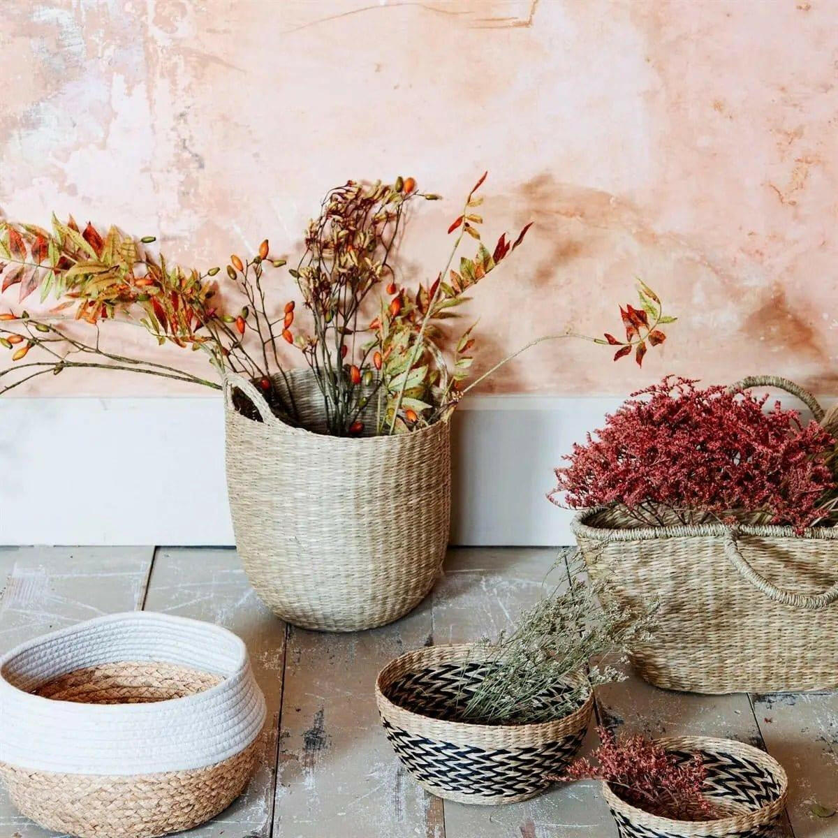 Large Woven Sea Grass Basket.