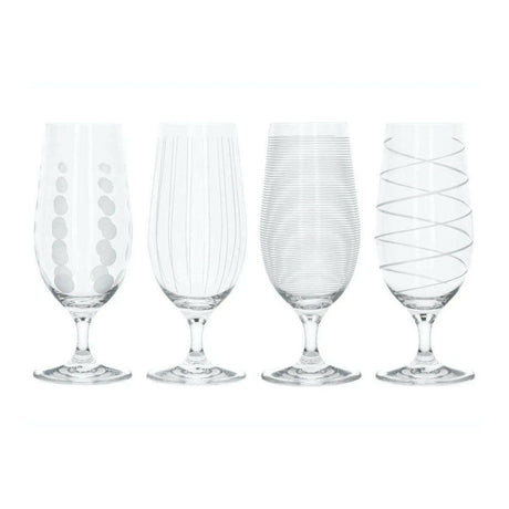 Mikasa Crystal Glasses Set Of 4 Craft Ale Pilsner.