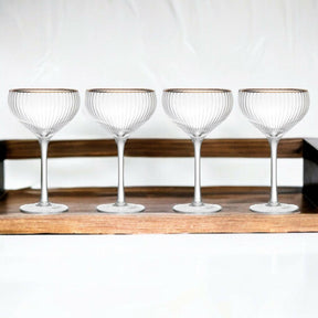Mikasa Sorrento 4-Piece Crystal Coupe Glass Set, 350ml - Persora