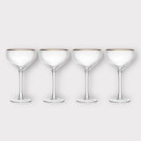 Mikasa Sorrento 4-Piece Crystal Coupe Glass Set, 350ml - Persora