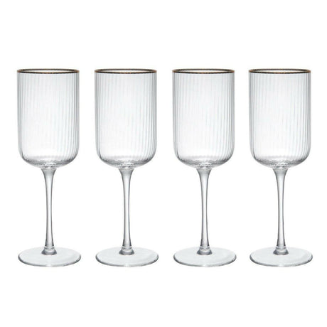 Mikasa Sorrento 4-Piece Crystal Red Wine Glass Set, 450ml - Persora