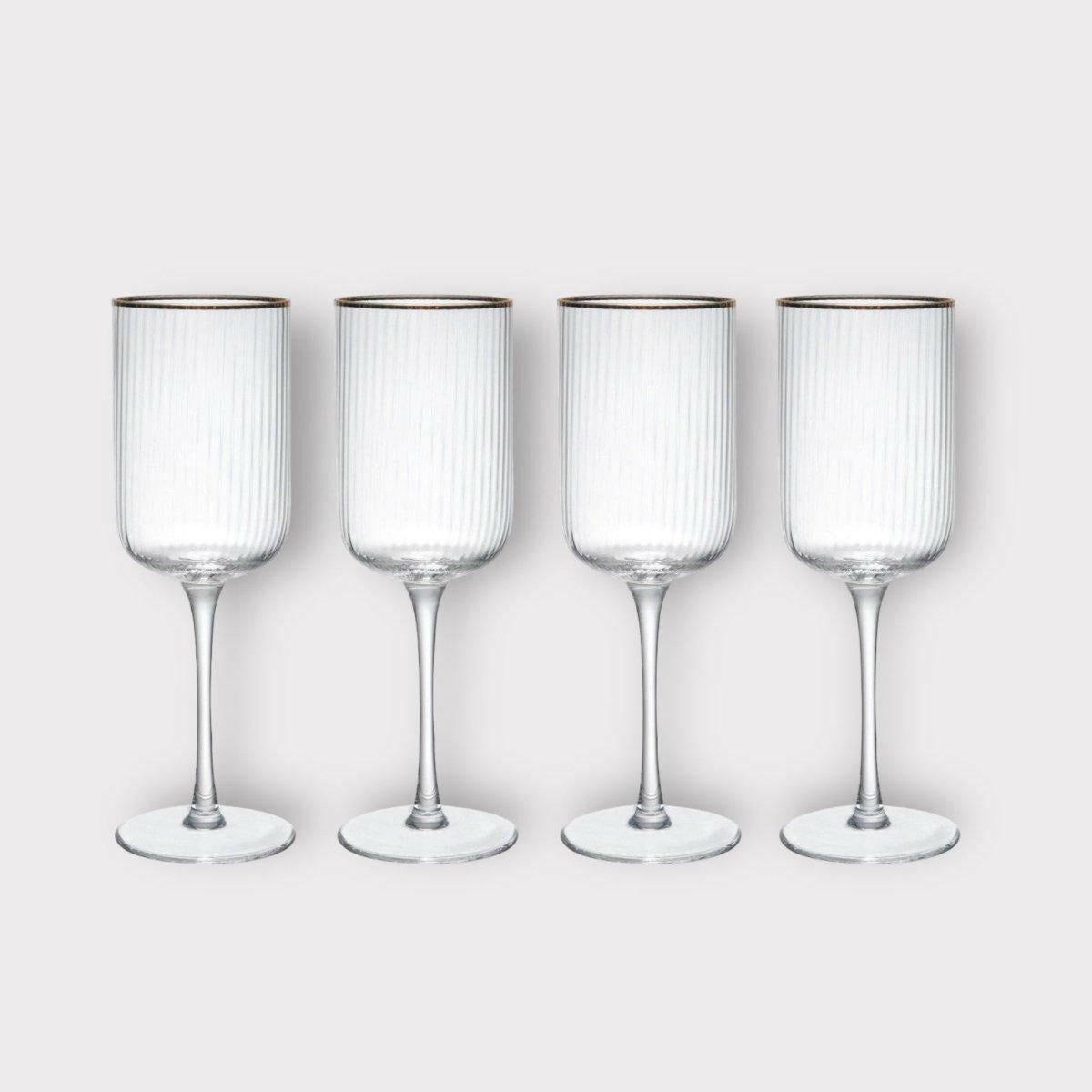 Mikasa Sorrento 4-Piece Crystal Red Wine Glass Set, 450ml - Persora