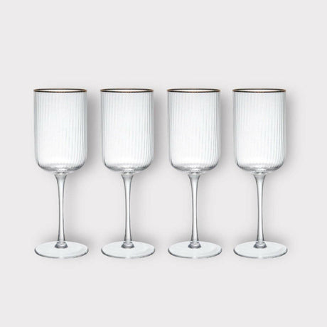 Mikasa Sorrento 4-Piece Crystal Red Wine Glass Set, 450ml - Persora