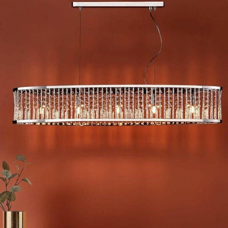Nantes 5 Light Bar Pendant Polished Chrome Aluminium.