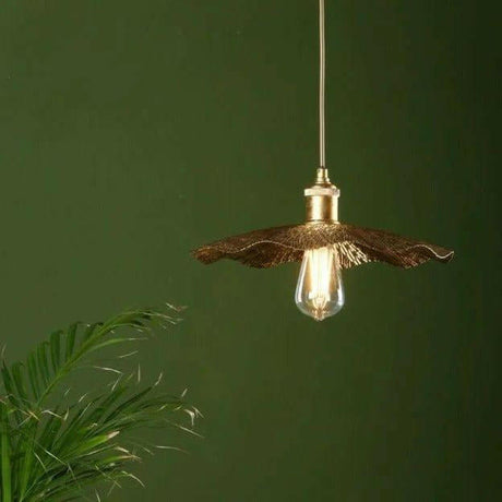 Piper 1 Light Single Pendant Gold Leaf.