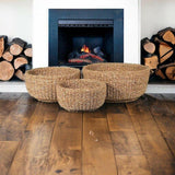 Small Round Woven Basket.