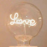 White LOVE LED Light Bulb.